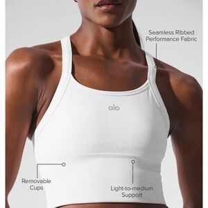 ALO Yoga White Sports Bra